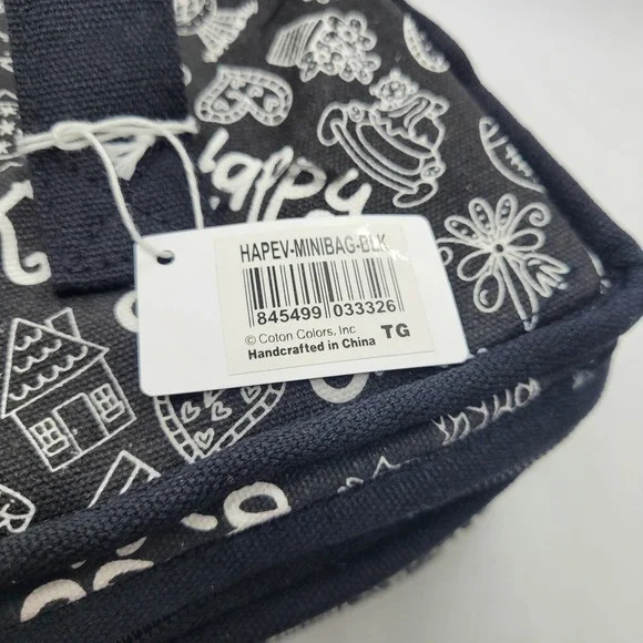 Coton Colors Happy Everything Mini Attachment Storage Bag Black and White - Picture 7 of 14